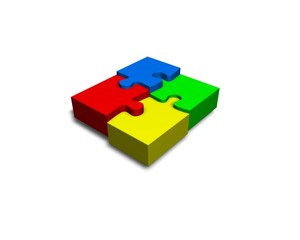 Puzzleteile,Einheit, Organisation