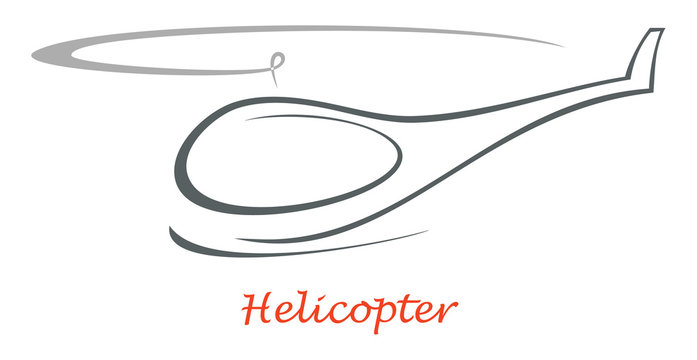 Helicopter - vector icon