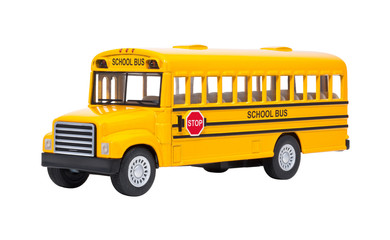 Fototapeta na wymiar Toy School Bus