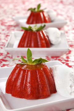 Tartas de gelatina de fresa