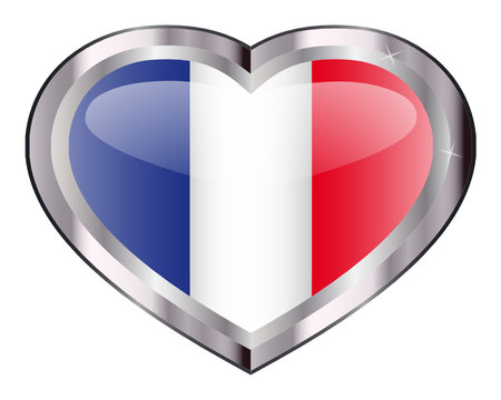 Herz Button Frankreich