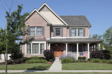 Brick home with front porch