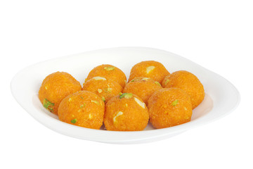 Closeview of Indian sweets ladoo