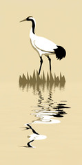 Fototapeta premium silhouette crane