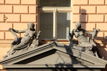 Beautiful Building of the modern Czech Architecture 19th and 20th century in Prague