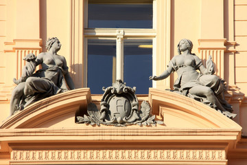 Beautiful Building of the modern Czech Architecture 19th and 20th century in Prague