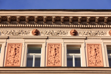 Beautiful Building of the modern Czech Architecture 19th and 20th century in Prague