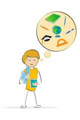 kids thinking of school