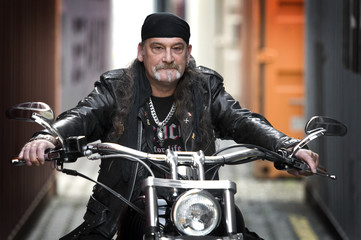 Cool old biker