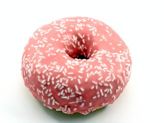 Single pink doughnut