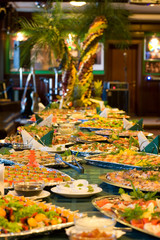 Served banquet table