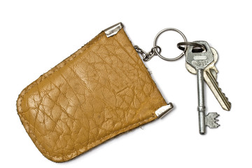 Keys and  leather tag