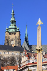 Obraz premium View on the autumn Prague gothic Castle