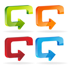 arrows in four different colors