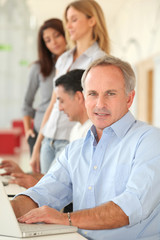 Fototapeta premium Businessman in work meeting