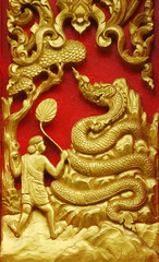 Carving on the window