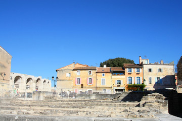 Arena and old houses