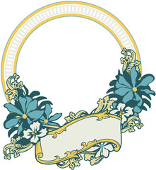 Floral Vector frame