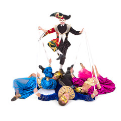 Harlequin and Puppets