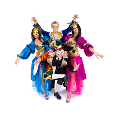 Dancers in carnival costumes