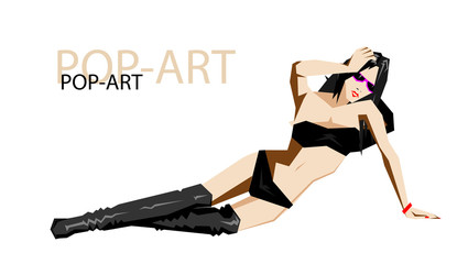 Fashion pop-art girl illustration