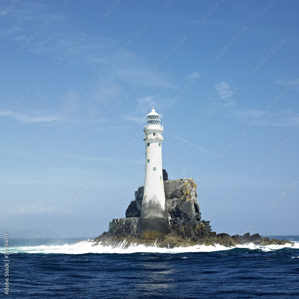 Sticker lighthouse, fastnet rock, county cork, ireland