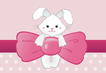 Rabbit with bow