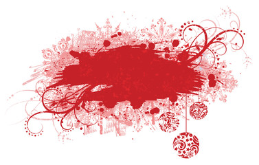 Grunge christmas banner.