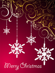 Merry Christmas floral background