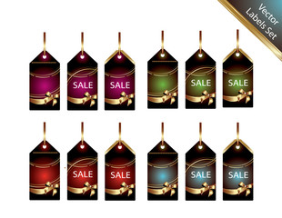 Set of vector labels