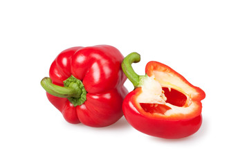 Red pepper isolated on white