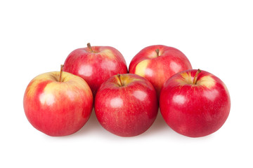 red apples isolated on the white