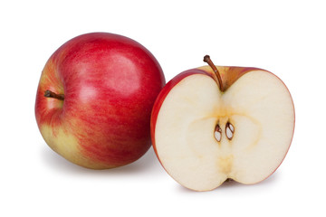 red apples isolated on the white