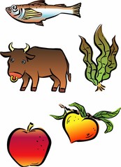 食材イラスト5種