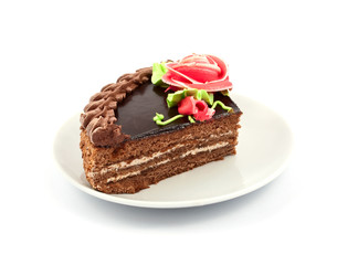 piece of cake on a plate