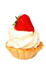 Tasty cake with strawberry