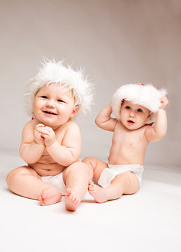 Laughing Christmas Babies