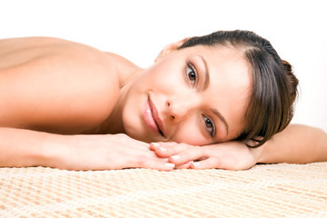 Beautiful girl in a spa