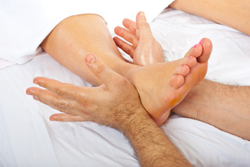 Fototapeta na wymiar Szczegóły masaż stóp