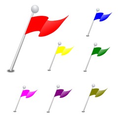 Flags colorful vector illustration