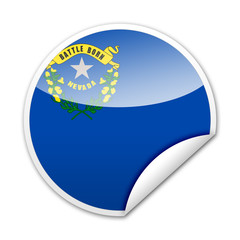 Pegatina bandera Nevada con reborde