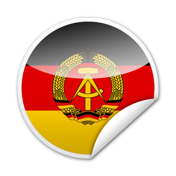 Pegatina bandera Republica Democratica Alemana con reborde