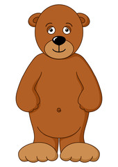 Teddy-bear brown isolated