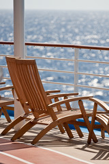 Chairs on a Sunny Ships Deck