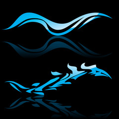 Naklejka premium Abstract vector waves