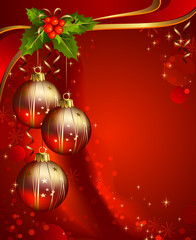 Vertical red christmas backdrop - 27511543