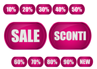 Bottone Ovale Sconto Viola