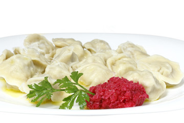 manual preparation of boiled dumplings