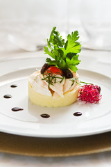 Fish cooked at restaurant