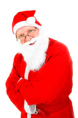 santa claus portrait on the white background